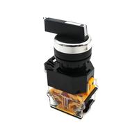(Enclavamiento) Bloqueo 22MM Selector Giratorio Enclavamiento Momentáneo 1NO1NC 3 Posiciones DPST 10A 400V Interruptor de Encendido 1 Pieza(Black long handle,3 Position)