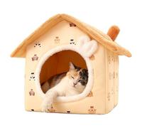 Enclosed Pet Bed - Soft Warm Cat Cave Nest with Winter Comfort, Indoor Sleeping Spot for Cats Puppies and Small Dogs, Perfect for Home Bedroom Living Room or Apartment Spaces Home Use