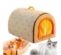 Enclosed Pet Bed | Washable Dog House | Foldable Cat Tent | Indoor Pet Shelter, Thickened Dog Bed, Stray Cat House, Winter Dog Shelter, Soft Pet Tent, Cozy Cat Bed, Portable Dogs House