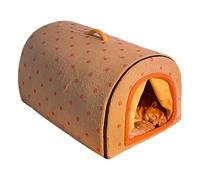 Enclosed Portable Cozy Dog House Bed, Ideal for Small Dogs and Cats, Warm Winter Tent Shelter for Indoor Use, Foldable Nest for Puppies, Kittens, and Stray Pets Comfort