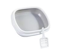 Enclosed Styles - Baño para gatos con protección de privaciones, establo de pared para gatos pequeños y grandes, fácil de lavar óvalos, caja de arena