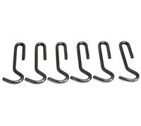 Enclume Straight Pot Hook - Juego de 6 ganchos de acero martillado