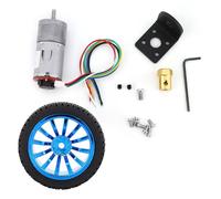 Encoder Gear Motor 12V | 65mm Wheel Kit with Mounting Bracket | DC Motor for Car Robot/DIY Projects/Printers | Multiple RPM Options 10-1000 (Speed 500)