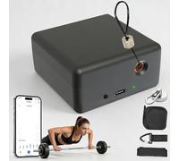 Encoder lineal VBT para monitoreo atletas | Sincroniza datos con app | Avisos vocales | Batería 50H-Tracker velocidad gimnasio y equipo,con carcasa resistente y cable retráctil 5m anti-enredos