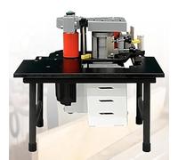 Encoladora de cantos, máquina encoladora de cantos de madera, portátil, con velocidad y temperatura ajustables, pegamento de doble cara, ancho de 10-60 mm for cantos rectos y arqueados(Black)