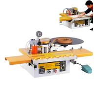 Encoladora De Cantos Para CarpinteríA Con Corte AutomáTico De Cinta, Control Digital De Temperatura, DepóSito De 1000 Ml, Doble Cara Para Tableros Curvos Y Rectos Y Velocidad Ajustable(B)