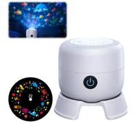 ENCOMAG Proyector LED giratorio dinámico, luz de proyección giratoria colorida de 360°, brillo ajustable, lámpara de ambiente LED para dormitorio, cine en casa (océano, modelo enchufable)