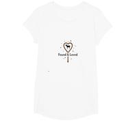 Encontrado y Amado: Dejó el 99 para encontrarme un corazón de Oveja Camiseta, Niñas, Blanco, Mediano