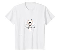 Encontrado y Amado: Dejó el 99 para encontrarme un corazón de Oveja Camiseta, Niños, Blanco, 3 años