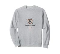 Encontrado y Amado: Dejó el 99 para encontrarme un corazón de Oveja Sudadera, Unisex para Adultos, Gris Jaspeado, M