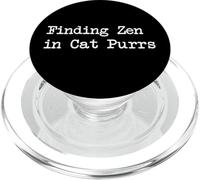 Encontrar Zen en Cat ronronea citas divertidas de gatos PopSockets PopGrip para MagSafe