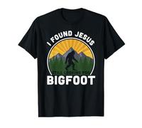 Encontré a Jesús todavía Buscando Bigfoot Funny Sasquatch Camiseta gráfica económica