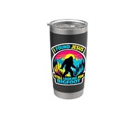 Encontré a Jesús Todavía Buscando Bigfoot Para Mujeres Hombres Niños Vaso térmico de acero inoxidable de doble pared