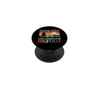 Encontré a Jesús Todavía Buscando Bigfoot Retro Sasquatch PopSockets PopGrip Adhesivo