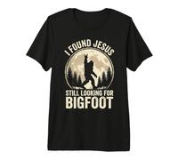 Encontré a Jesús todavía Buscando una Aventura de diseño de Bigfoot Camiseta Premium