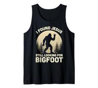 Encontré a Jesús todavía Buscando una Aventura de diseño de Bigfoot Camiseta sin Mangas