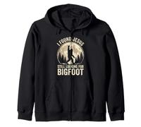 Encontré a Jesús todavía Buscando una Aventura de diseño de Bigfoot Sudadera con Capucha