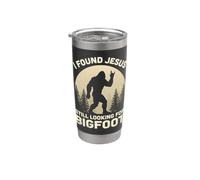 Encontré a Jesús todavía buscando una aventura de diseño de Bigfoot Vaso térmico de acero inoxidable de doble pared