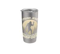 Encontré a Jesús todavía buscando una aventura de diseño de Bigfoot Vaso térmico de acero inoxidable de doble pared