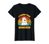 Encontré Este húmero Funny Ghost Nurse Retro Halloween Enfermera Camiseta gráfica económica, Mujer, Negro, M