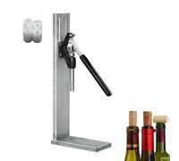 Encorchadora Manual de Acero Inoxidable para Botellas de Vino - Máquina de Corcho a Presión con 4 Cabezales POM, para Tapones de 20-22 mm, 300 Botellas/Hora