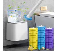ENCOUN Escobilla Baño Desechable WC, Escobilla WC con Aromaterapia, Escobillass de Baños con 36 Esponjas, Limpieza Profunda Toilet Brush, Baños Escobilla con Soporte para Baños, Piscina, Lavabo