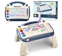 ENCOUN Pizarra Magnética, Colorido Tableta Dibujo Magnético, Almohadilla Magnética Borrable con Patas Robustas, Juguetes Educativos Montessori 2 Años, Regalos de Cumpleaños para Niños.