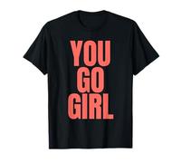 Encouraging You Go Girl Design | Bold Coral Red Lettering Camiseta