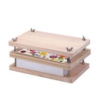 Encuadernación de prensa de libros - Equipo tradicional de artesanía de madera, placa de presión de doble tornillo resistente, no requiere herramientas complejas, accesorios de montaje manual, pieza