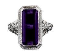 Encuadernación Joyas Joyas Gem Cubic Zirconia Aniversario Promise Ring Engagement Wedding Ring Men And Women's Ring Ganchos redondos Anillos, 6, copper, Sin piedras preciosas