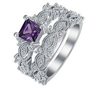 Encuadernación Llavero Anillos anillos de boda conjunto joyas anillos para mujer damas anillo conjunto expositor joyería anillos, 8, Metal, Sin piedras preciosas