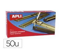 Encuadernador fastener dorado apli caja de 50 unidades - 11831