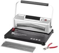 Encuadernadora de bobinas, dispositivo manual de encuadernación, perforadora de 46 agujeros, márgenes ajustables, perforadoras de 20 hojas, ideal para uso doméstico y de oficina