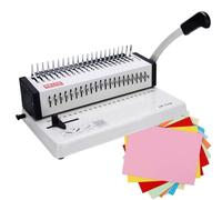 Encuadernadora en espiral 3 en 1, encuadernadora de bobina y peine de 21 orificios, perfora 15 hojas, for documentos tamaño carta, A4, A5, B5, encuadernación manual for oficina en casa