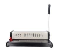 Encuadernadora manual con peine, encuadernadora de libros con 13 orificios redondos, encuadernadora de alambre multifuncional para papel A4 A5 A6, fácil de operar con mango