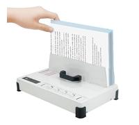 Encuadernadora termofusible eléctrica para documentos, contratos y facturas en formatos A3, A4 y A5. Admite grosores de 1 a 50 mm y hasta 500 hojas.