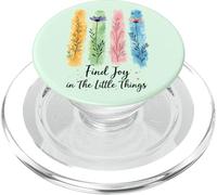 Encuentra alegría en Las pequeñas Cosas Lindas afirmaciones Florales de Primavera PopSockets PopGrip para MagSafe