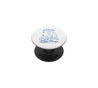 Encuentra alegría en Las pequeñas Cosas Vintage Feline Lover Funny Cat PopSockets PopGrip Adhesivo