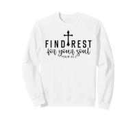 Encuentra Descanso para tu Alma Cristianos Hombres & Mujeres Cristianos Sudadera