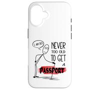 Encuentra el amor en el extranjero Citas modernas Meme Passport Bros Carcasa para iPhone 16