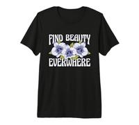Encuentra la Belleza en Todas Partes Plantas con Flores Orquídeas botánicas Camiseta Premium