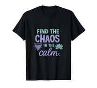 Encuentra la Calma en Chaos Yoga Mindfulness Art Camiseta