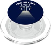 Encuentra la luz Mirada hacia la Cruz Jesús Ropa Cristiana PopSockets PopGrip para MagSafe
