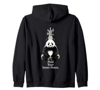 Encuentra la Paz Panda Yoga Meditación Zen Sudadera con Capucha