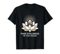Encuentra la quietud en el Ruido Hatha Yoga Practicante Camiseta