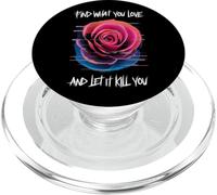 Encuentra lo Que amas y Deja Que te Mate Rose Flower PopSockets PopGrip para MagSafe