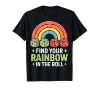 Encuentra tu Arco Iris en el diseño Retro de Dados Camiseta