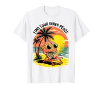 Encuentra tu cerebro de paz interior relajándose junto a las vibraciones del atardecer Camiseta