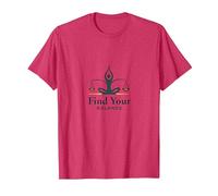 Encuentra tu Equilibrio: Yoga y Justice Harmony Logo Camiseta, Hombre, Rojo Jaspeado, S