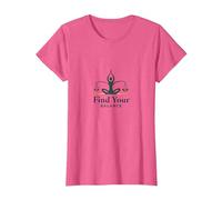 Encuentra tu Equilibrio: Yoga y Justice Harmony Logo Camiseta, Mujer, Rosa Jaspeado, XL